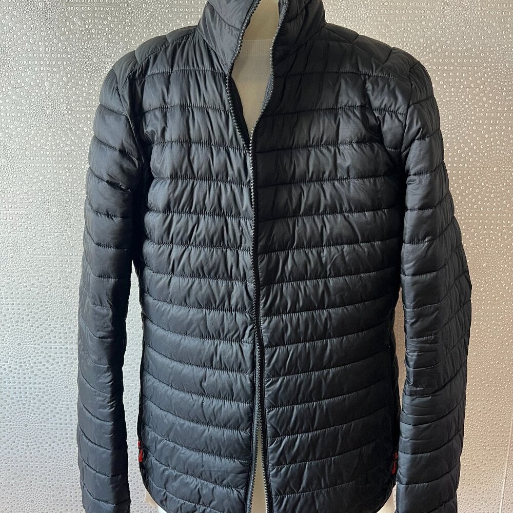 BOGNER FIRE + ICE Men's Black Quilted Regular Fit Full-Zip Puffer Jacket Size L